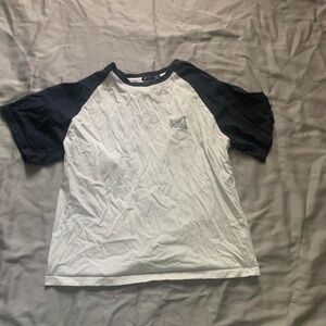Classic Navy and White Raglan Tee